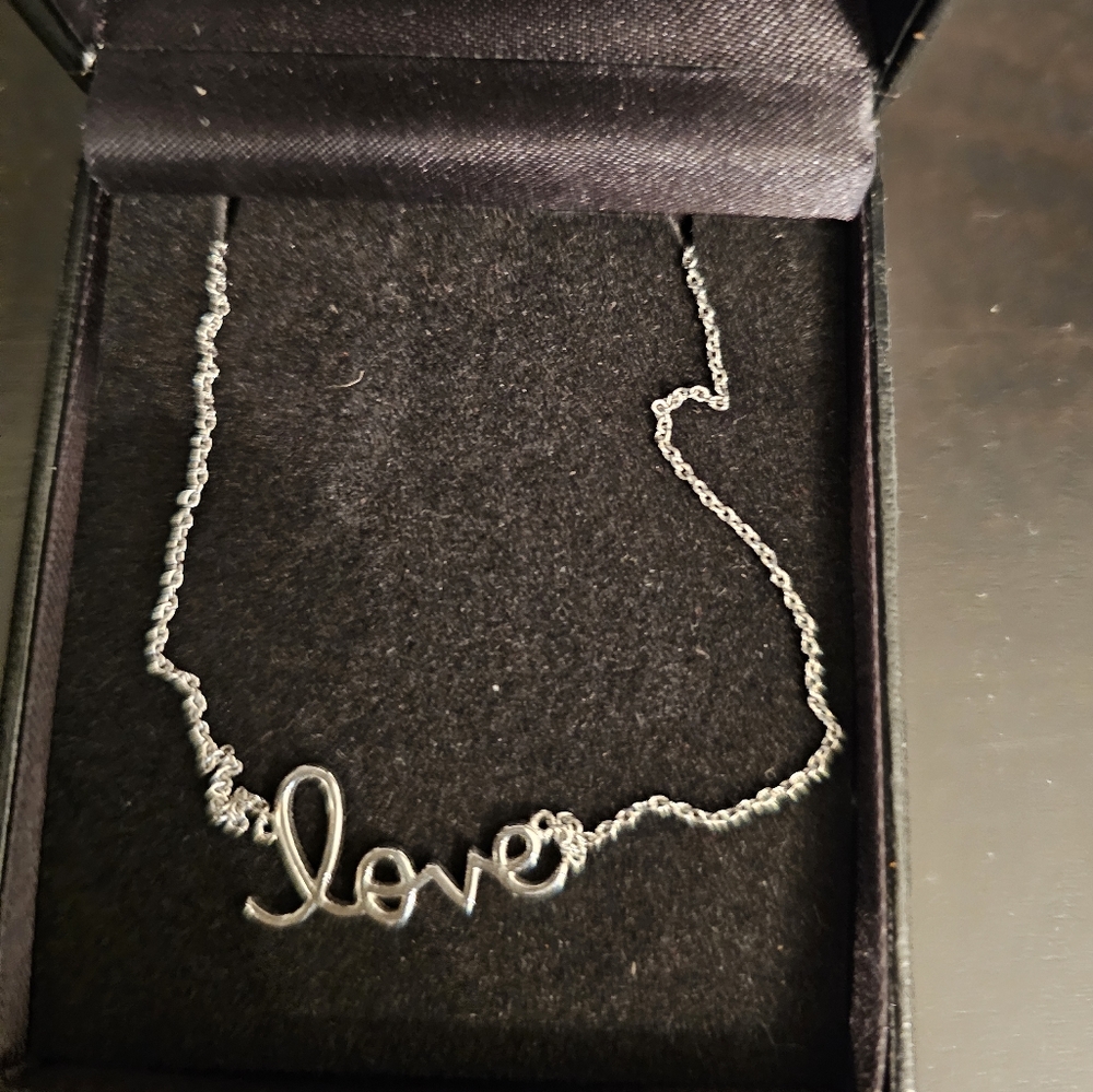 Sterling Silver "Love" Necklace